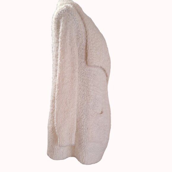 PJ Salvage Womens Fuzzy Cardigan Medium Soft Oversized Elevated Cozy Loungewear - Picture 6 of 9